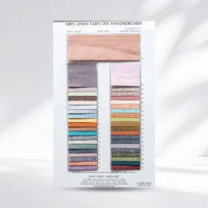 Yarn Dye Handkerchief Linen Fabric Card